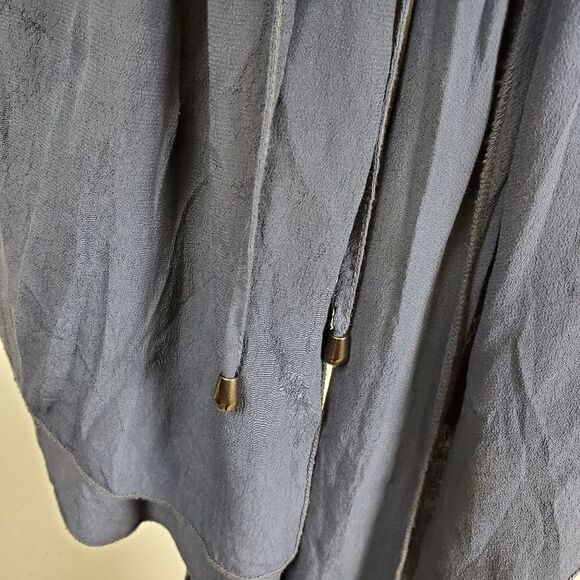 Transfer belted cotton cardigan jacket blue - Picture 5 of 8